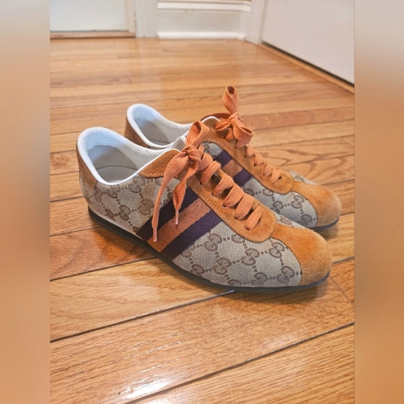 Gucci GG canvas Lowtop Suede Sneakers Size 37 - Picture 9 of 9